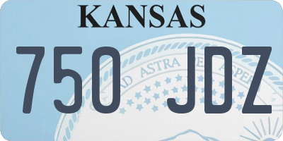 KS license plate 750JDZ