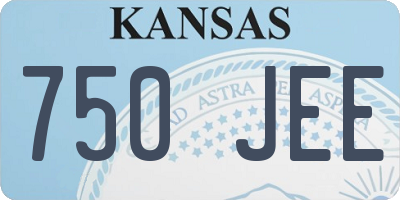 KS license plate 750JEE