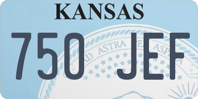 KS license plate 750JEF