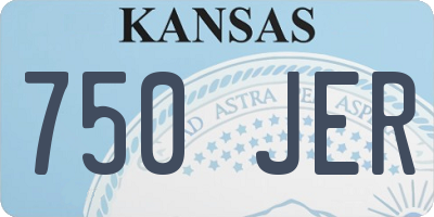 KS license plate 750JER