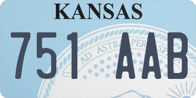 KS license plate 751AAB