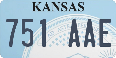 KS license plate 751AAE