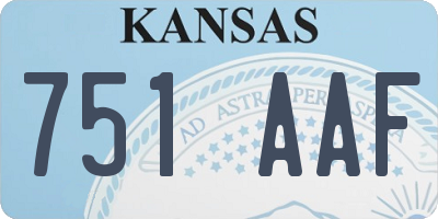 KS license plate 751AAF