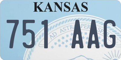 KS license plate 751AAG