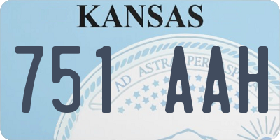 KS license plate 751AAH