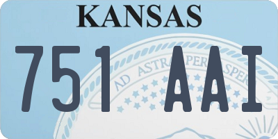 KS license plate 751AAI