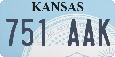 KS license plate 751AAK