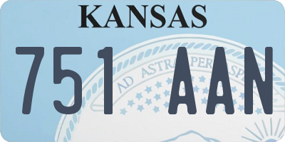 KS license plate 751AAN