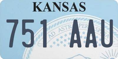 KS license plate 751AAU