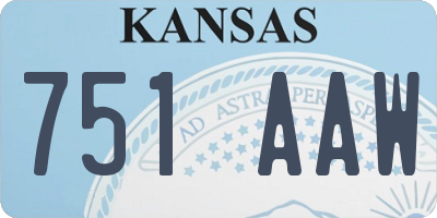 KS license plate 751AAW