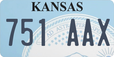 KS license plate 751AAX
