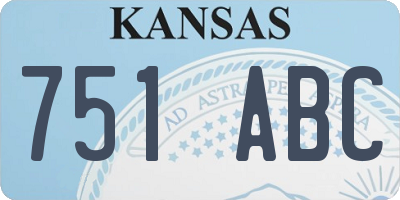 KS license plate 751ABC