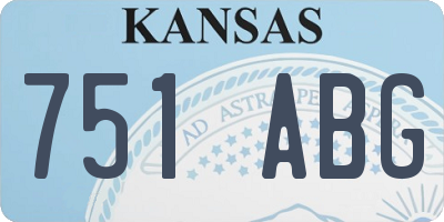 KS license plate 751ABG