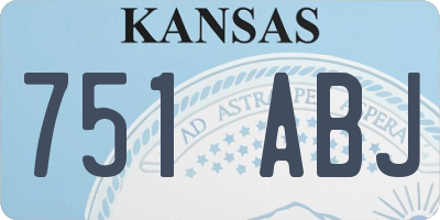 KS license plate 751ABJ