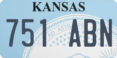 KS license plate 751ABN
