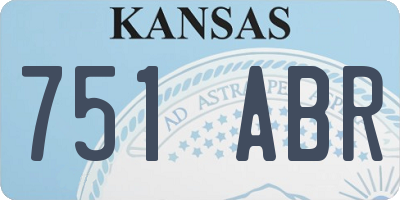 KS license plate 751ABR