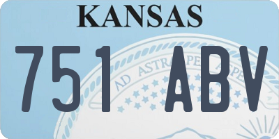KS license plate 751ABV