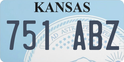 KS license plate 751ABZ