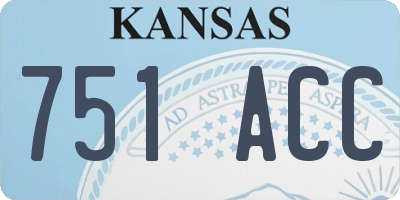 KS license plate 751ACC