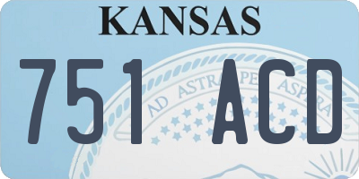KS license plate 751ACD
