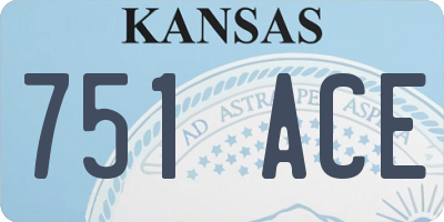 KS license plate 751ACE