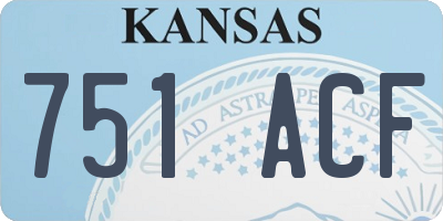 KS license plate 751ACF