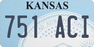KS license plate 751ACI