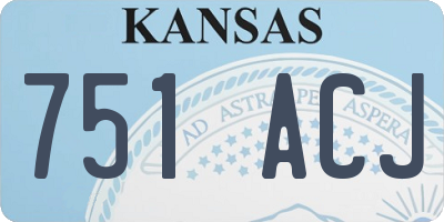 KS license plate 751ACJ