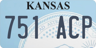 KS license plate 751ACP
