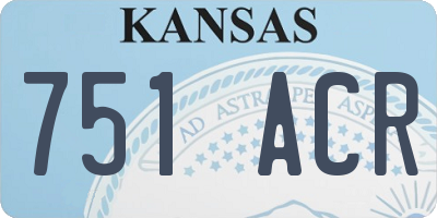 KS license plate 751ACR