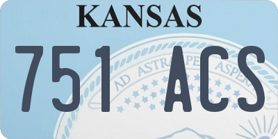 KS license plate 751ACS
