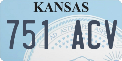 KS license plate 751ACV