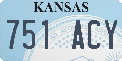 KS license plate 751ACY
