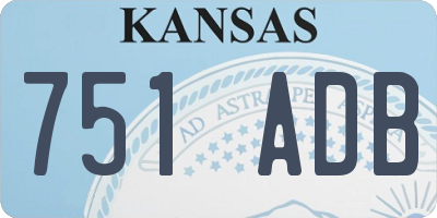 KS license plate 751ADB