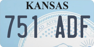 KS license plate 751ADF