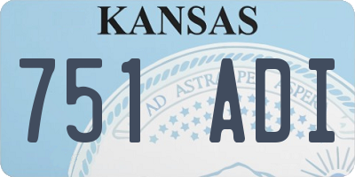KS license plate 751ADI