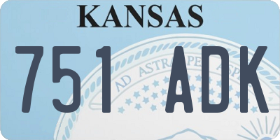 KS license plate 751ADK
