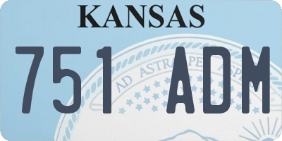 KS license plate 751ADM