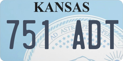 KS license plate 751ADT