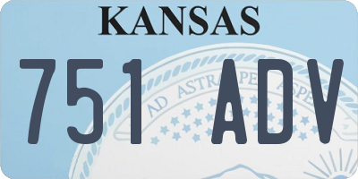 KS license plate 751ADV
