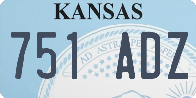 KS license plate 751ADZ