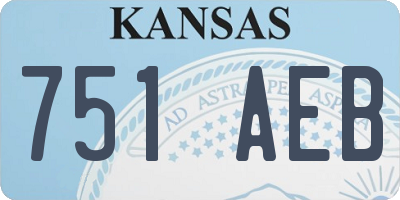 KS license plate 751AEB