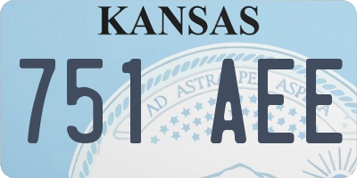 KS license plate 751AEE
