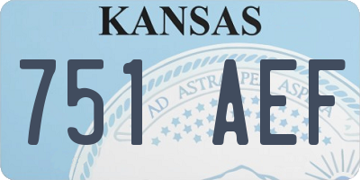 KS license plate 751AEF