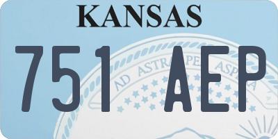 KS license plate 751AEP