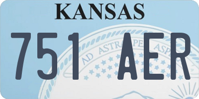 KS license plate 751AER