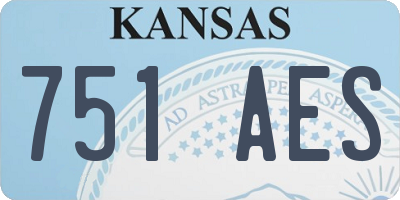 KS license plate 751AES