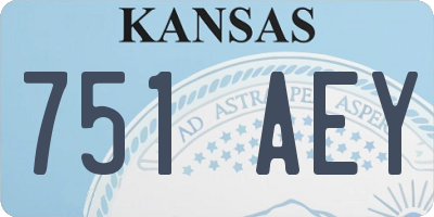 KS license plate 751AEY