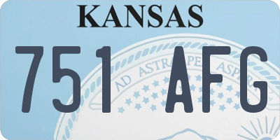 KS license plate 751AFG