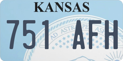 KS license plate 751AFH